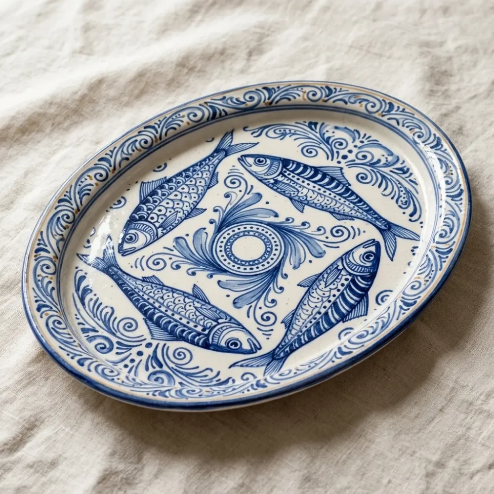 Plateau ovale Sardinha — vue du produit