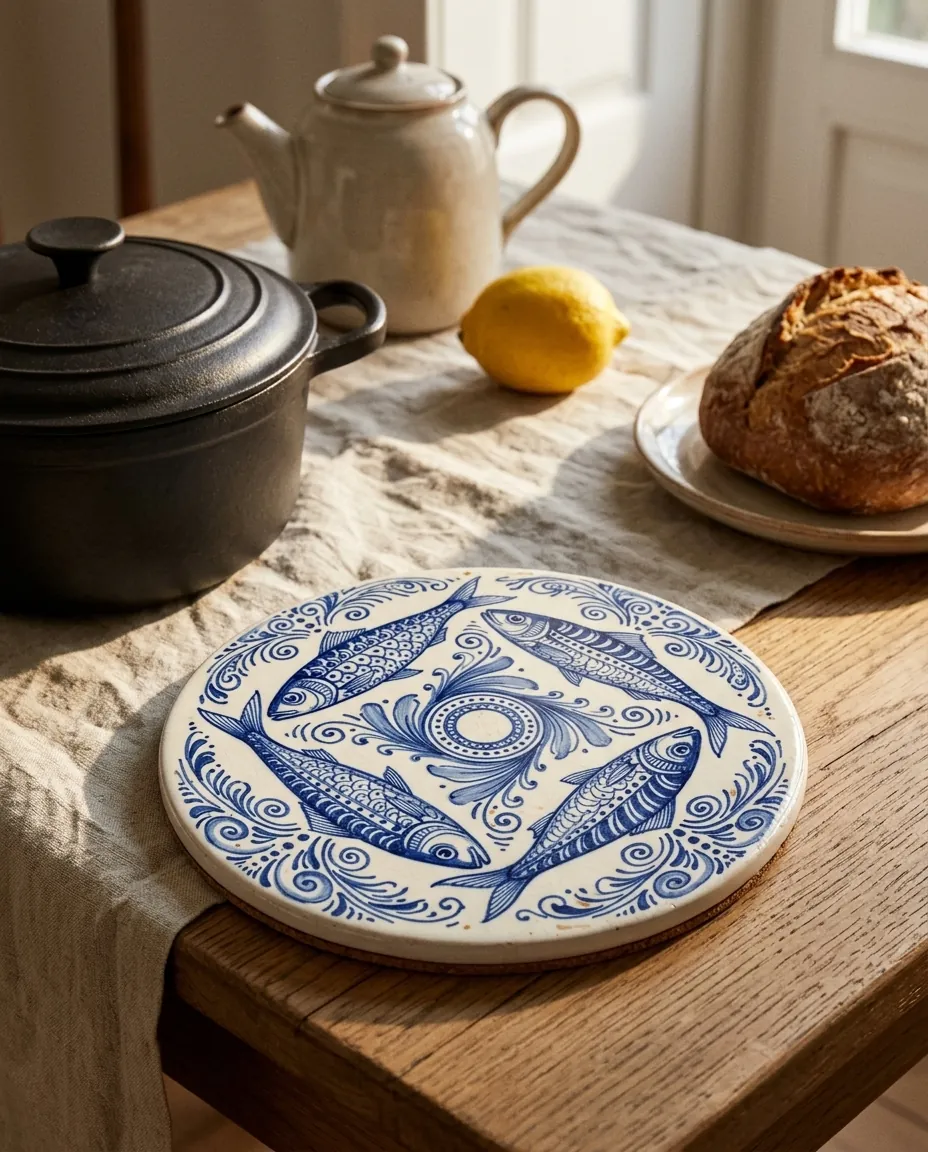 Dessous-de-plat rond Sardinha — en situation
