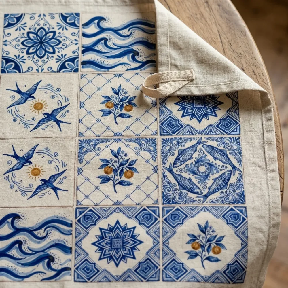 Viskestykke „Flisevæg“ — detalje